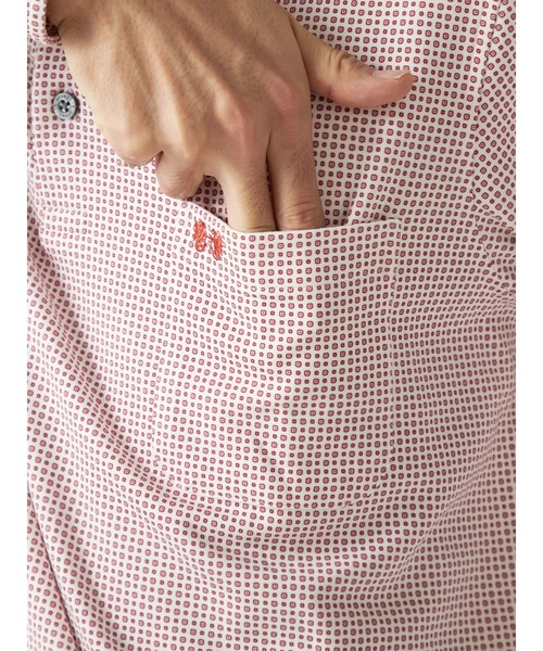 McGREGOR（マックレガー）の「メダリオンプリント長袖ポロ（ポロシャツ・メンズ・スモークピンク/ライトブルー・L/M/XL）」の9枚目の写真