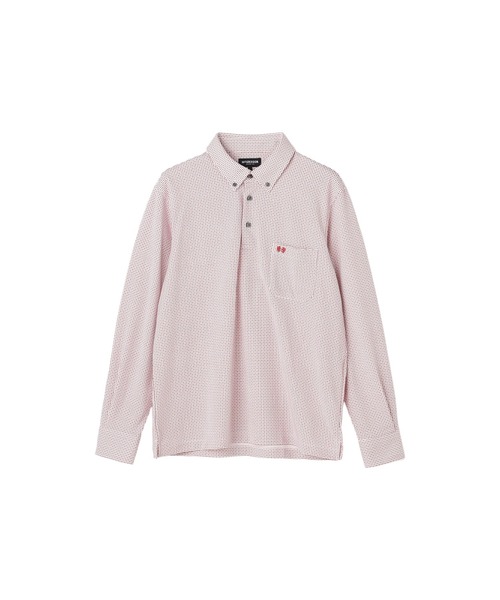 McGREGOR（マックレガー）の「メダリオンプリント長袖ポロ（ポロシャツ・メンズ・スモークピンク/ライトブルー・L/M/XL）」の14枚目の写真