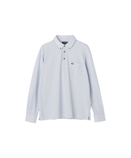 McGREGOR（マックレガー）の「メダリオンプリント長袖ポロ（ポロシャツ・メンズ・スモークピンク/ライトブルー・L/M/XL）」の15枚目の写真