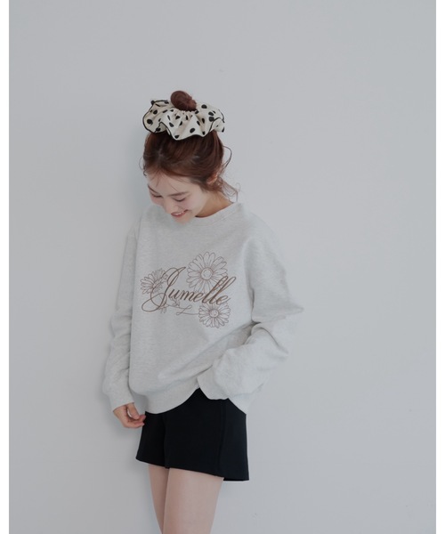 JUMELLE（ジュメロ）の「刺繍ロゴスウェット（スウェット・レディース・ネイビー/アイボリー・FREE）」の6枚目の写真