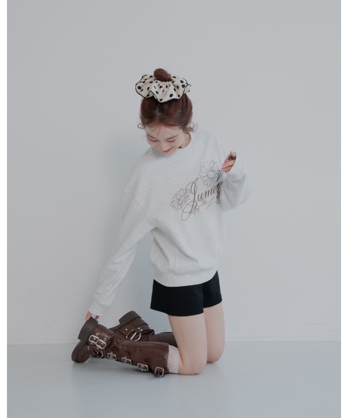 JUMELLE（ジュメロ）の「刺繍ロゴスウェット（スウェット・レディース・ネイビー/アイボリー・FREE）」の7枚目の写真