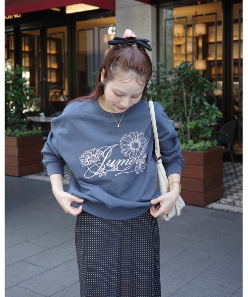 JUMELLE（ジュメロ）の「刺繍ロゴスウェット（スウェット・レディース・ネイビー/アイボリー・FREE）」の13枚目の写真