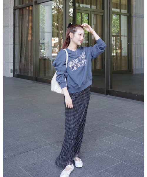 JUMELLE（ジュメロ）の「刺繍ロゴスウェット（スウェット・レディース・ネイビー/アイボリー・FREE）」の14枚目の写真