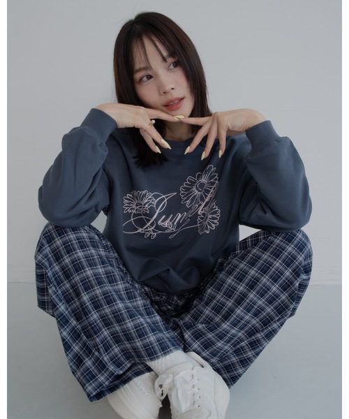 JUMELLE（ジュメロ）の「刺繍ロゴスウェット（スウェット・レディース・ネイビー/アイボリー・FREE）」の9枚目の写真