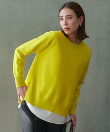 ソフトカシミヤミックス クルーネックニット