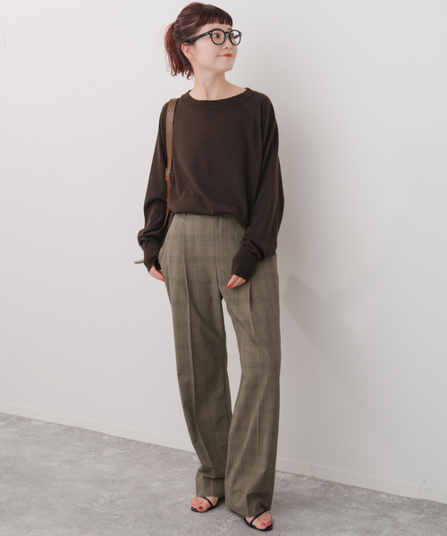 Spick & Span（スピックアンドスパン）の「《追加》ウォッシャブルチェックストレッチパンツ（スラックス・レディース・その他6/その他5・34/36/38/40）」の6枚目の写真