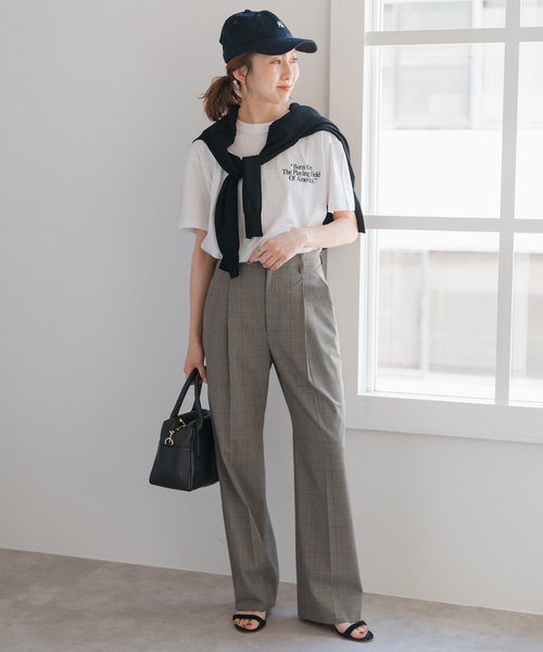 Spick & Span（スピックアンドスパン）の「《追加》ウォッシャブルチェックストレッチパンツ（スラックス・レディース・その他6/その他5・34/36/38/40）」の7枚目の写真