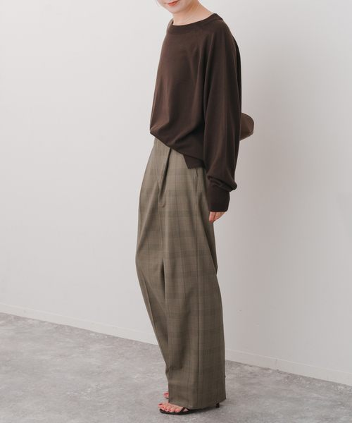 Spick & Span（スピックアンドスパン）の「《追加》ウォッシャブルチェックストレッチパンツ（スラックス・レディース・その他6/その他5・34/36/38/40）」の12枚目の写真