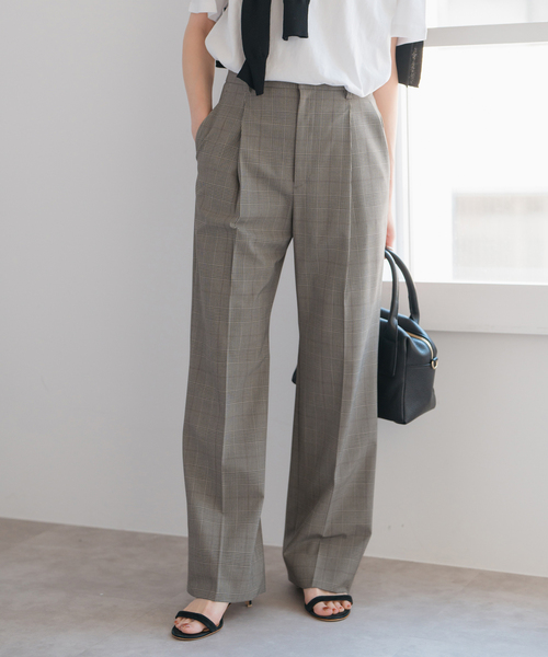 Spick & Span（スピックアンドスパン）の「《追加》ウォッシャブルチェックストレッチパンツ（スラックス・レディース・その他6/その他5・34/36/38/40）」の14枚目の写真