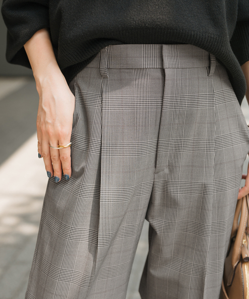 Spick & Span（スピックアンドスパン）の「《追加》ウォッシャブルチェックストレッチパンツ（スラックス・レディース・その他6/その他5・34/36/38/40）」の21枚目の写真