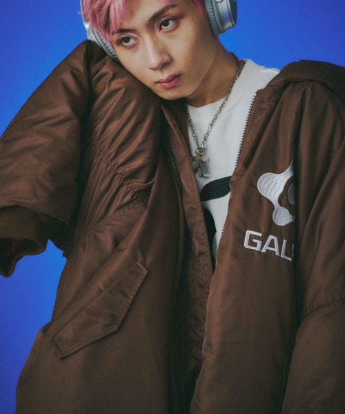 GALFY(ガルフィー)の「【GALFY】用無しドデカボンバー / 【ガルフィー】オーバーサイズロゴボンバージャケット(MA-1・メンズ・ブラック/ブラウン/グレー・L/XL)」の6枚目の写真