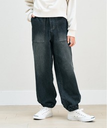 MPS | 【MPS】【累計販売本数2,000万本突破の人気シリーズ】デニムジョガーパンツ (イージーパンツ / テーパードシルエット / ウエストゴム / リブ裾)(デニムパンツ)