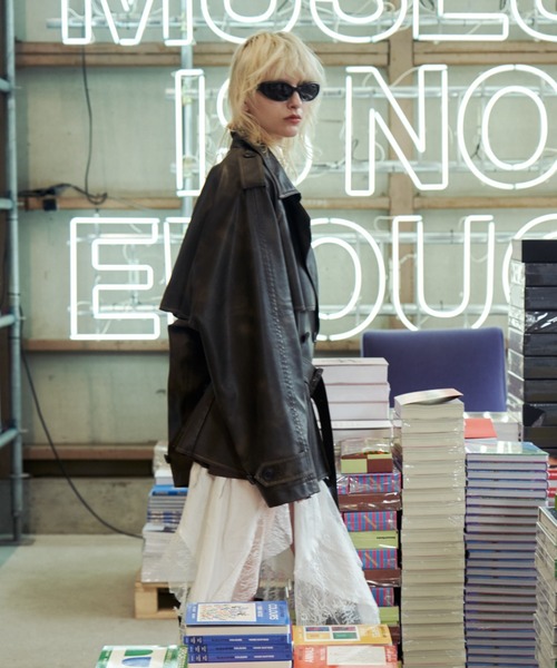 JOSE MOON（ジョゼムーン）の「FAUX LEATHER TRENCH JACKET/フォー