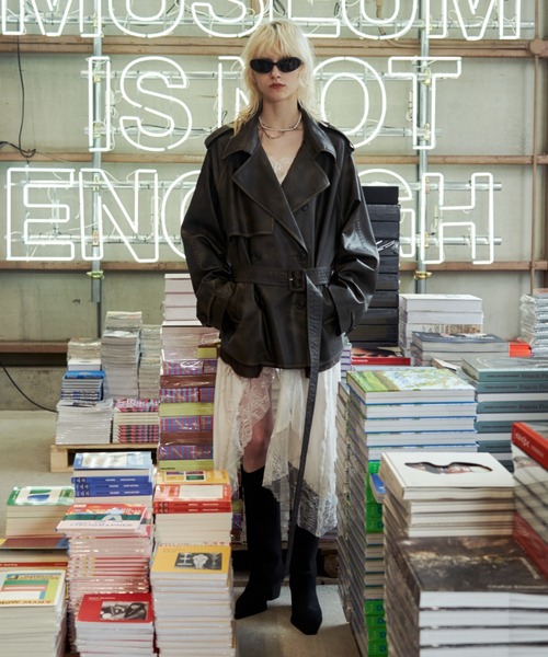 ジャケット・アウター FAUX LEATHER TRENCH JACKET ジャケット・アウター FAUX LEATHER TRENCH JACKET FAUX LEATHER