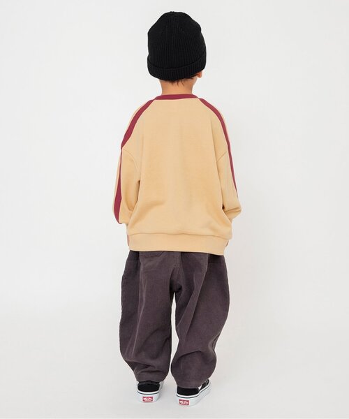 BREEZE（ブリーズ）の「【WEB限定/ジュニア対応】ナンバリング袖ライントレーナー（スウェット・キッズ・ブラウン/マスタード/サックスブルー・80/90/100/110/120/130/140）」の5枚目の写真