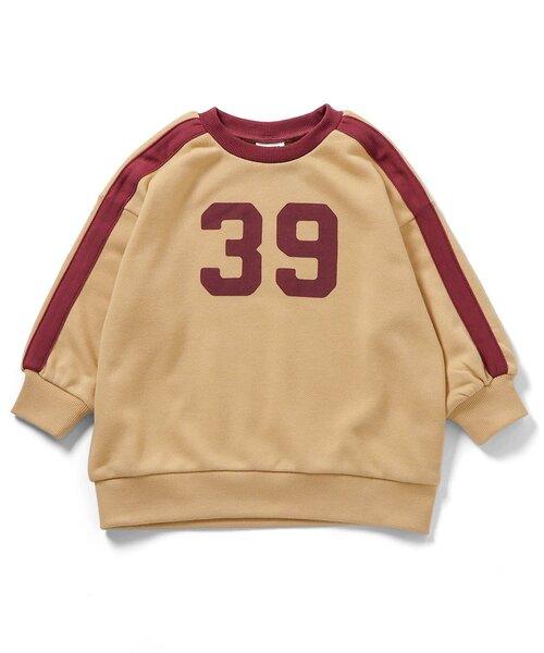 BREEZE（ブリーズ）の「【WEB限定/ジュニア対応】ナンバリング袖ライントレーナー（スウェット・キッズ・ブラウン/マスタード/サックスブルー・80/90/100/110/120/130/140）」の7枚目の写真