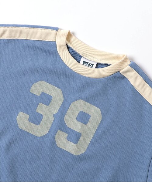 BREEZE（ブリーズ）の「【WEB限定/ジュニア対応】ナンバリング袖ライントレーナー（スウェット・キッズ・ブラウン/マスタード/サックスブルー・80/90/100/110/120/130/140）」の9枚目の写真