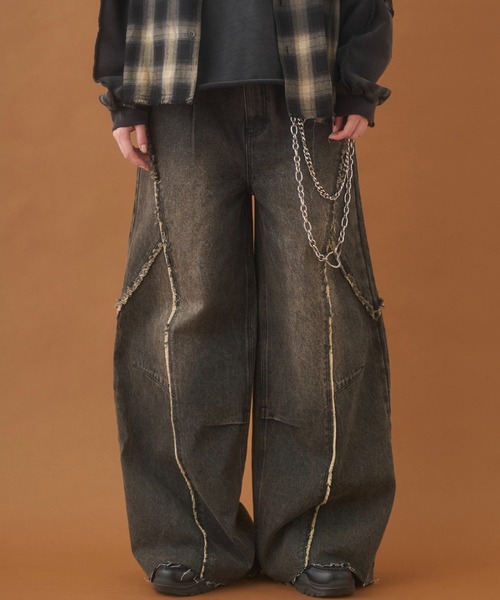 Balloon Wide Flare Vintage Denim / バルーンワイドフレア