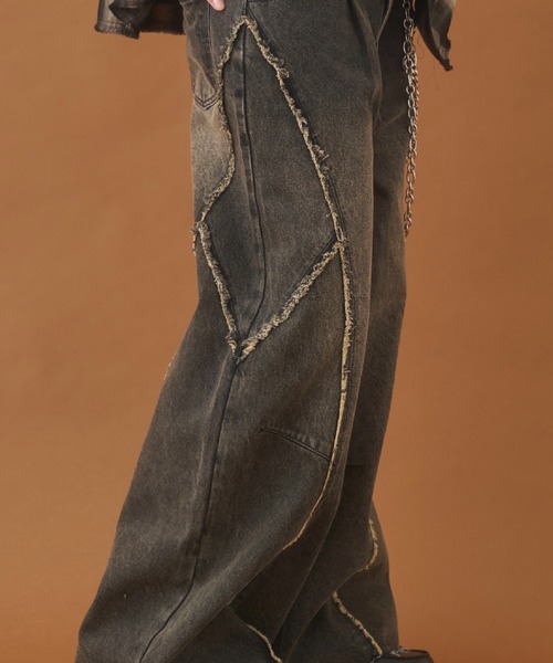 PLAN To(プラントゥ)の「Balloon Wide Flare Vintage Denim / バルーンワイドフレアヴィンテージデニム(デニムパンツ・メンズ・ブラック/ブルー・LARGE/MEDIUM/SMALL)」の6枚目の写真