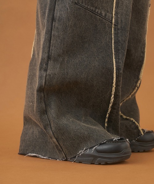 PLAN To(プラントゥ)の「Balloon Wide Flare Vintage Denim / バルーンワイドフレアヴィンテージデニム(デニムパンツ・メンズ・ブラック/ブルー・LARGE/MEDIUM/SMALL)」の20枚目の写真