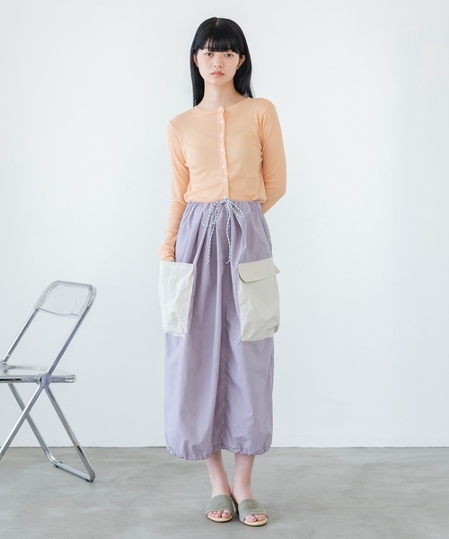 sneeuw(スニュウ)の「2wayシアーカーディガン(カーディガン/ボレロ・レディース・グレー/オレンジ・ONESIZE)」の3枚目の写真