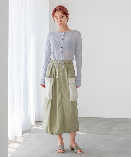 sneeuw(スニュウ)の「2wayシアーカーディガン(カーディガン/ボレロ・レディース・グレー/オレンジ・ONESIZE)」の6枚目の写真