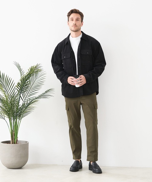 Blue Standard (ブルースタンダード)の「【BLUE STANDARD/ブルースタンダード】ストレッチニット コーデュロイCPOジャケット(シャツ/ブラウス・メンズ・ダークブラウン/ブラック・MEDIUM/LARGE/X-LARGE)」の11枚目の写真