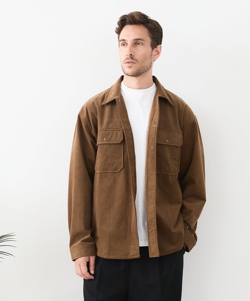 Blue Standard (ブルースタンダード)の「【BLUE STANDARD/ブルースタンダード】ストレッチニット コーデュロイCPOジャケット(シャツ/ブラウス・メンズ・ダークブラウン/ブラック・MEDIUM/LARGE/X-LARGE)」の16枚目の写真