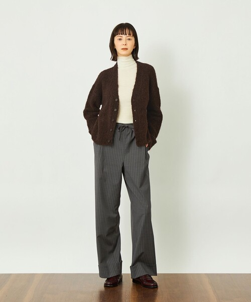 MACKINTOSH PHILOSOPHY（ﾏｯｷﾝﾄｯｼｭ ﾌｨﾛｿﾌｨｰ）の「GREY LABEL ブークレカーディガン（カーディガン/ボレロ・レディース・ブラウン系その他5/ブラック・2/6）」の4枚目の写真