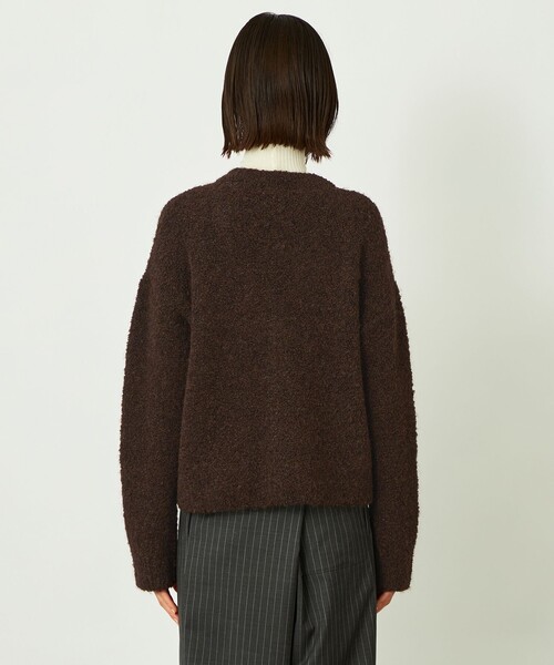 MACKINTOSH PHILOSOPHY（ﾏｯｷﾝﾄｯｼｭ ﾌｨﾛｿﾌｨｰ）の「GREY LABEL ブークレカーディガン（カーディガン/ボレロ・レディース・ブラウン系その他5/ブラック・2/6）」の7枚目の写真