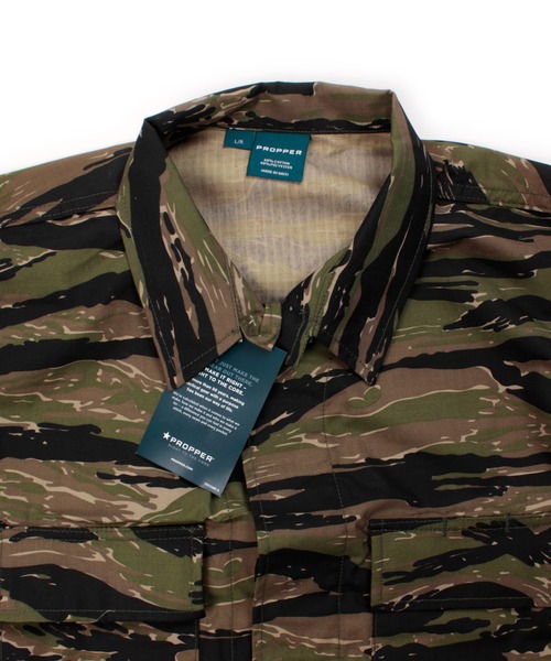 PROPPER(プロッパー)の「PROPPER BDU COAT(ミリタリージャケット・メンズ・タイガーカモ/ウッドランド/ブラック・LARGE/MEDIUM)」の5枚目の写真