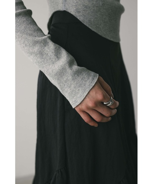 STYLEMIXER（スタイルミキサー）の「ヘムラウンドリブトップ（Tシャツ/カットソー・レディース・杢グレー/アイボリー/ブラック・FREE）」の18枚目の写真