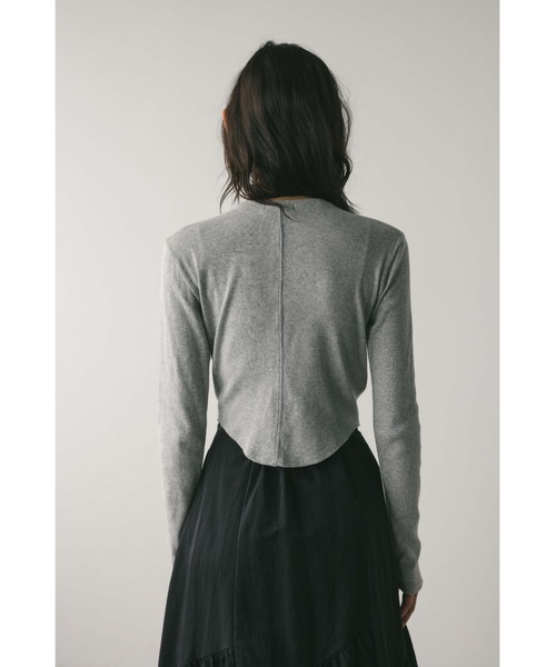 STYLEMIXER（スタイルミキサー）の「ヘムラウンドリブトップ（Tシャツ/カットソー・レディース・杢グレー/アイボリー/ブラック・FREE）」の19枚目の写真