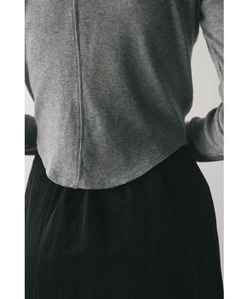 STYLEMIXER（スタイルミキサー）の「ヘムラウンドリブトップ（Tシャツ/カットソー・レディース・杢グレー/アイボリー/ブラック・FREE）」の20枚目の写真