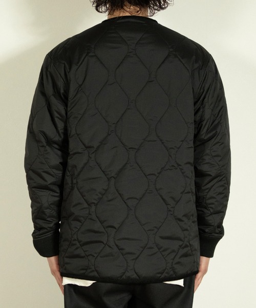 UNIVERSAL OVERALL（ユニバーサルオーバーオール）の「QUILT JACKET / キルトジャケット / キルティングジャケット（ノーカラーコート・メンズ・エメラルド/ブラック・M/L）」の11枚目の写真