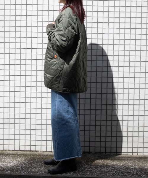 UNIVERSAL OVERALL（ユニバーサルオーバーオール）の「QUILT JACKET / キルトジャケット / キルティングジャケット（ノーカラーコート・メンズ・エメラルド/ブラック・M/L）」の21枚目の写真