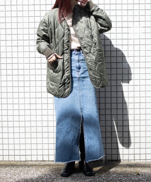 UNIVERSAL OVERALL（ユニバーサルオーバーオール）の「QUILT JACKET / キルトジャケット / キルティングジャケット（ノーカラーコート・メンズ・エメラルド/ブラック・M/L）」の20枚目の写真