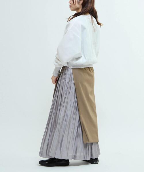 CONVERSE TOKYO(コンバーストウキョウ)の「LAYERED SKIRT(スカート・レディース・ベージュ/チャコールグレー・FREE)」の20枚目の写真