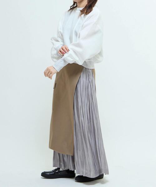 CONVERSE TOKYO(コンバーストウキョウ)の「LAYERED SKIRT(スカート・レディース・ベージュ/チャコールグレー・FREE)」の19枚目の写真