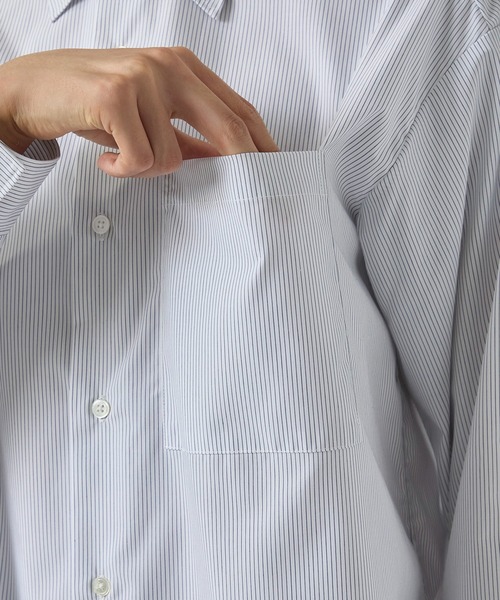 CITY TOKYO（シティトウキョウ）の「【CITY TOKYO/シティートーキョー】High density ストライプシャツ（シャツ/ブラウス・メンズ・ホワイト・2/1）」の9枚目の写真