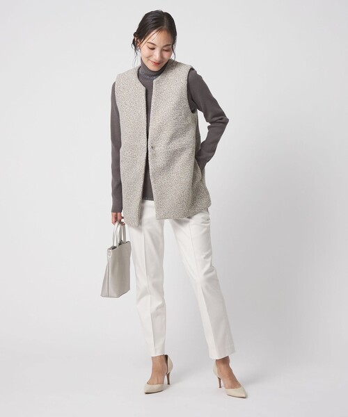 A DAY IN THE LIFE UNITED ARROWS(アデイインザライフユナイテッドアローズ)の「カールメルトン キーネックベスト <A DAY IN THE LIFE>(ベスト・レディース・ダークグリーン/ナチュラル/ブラック・FREE)」の17枚目の写真