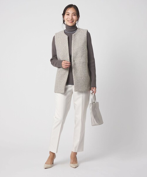 A DAY IN THE LIFE UNITED ARROWS(アデイインザライフユナイテッドアローズ)の「カールメルトン キーネックベスト <A DAY IN THE LIFE>(ベスト・レディース・ダークグリーン/ナチュラル/ブラック・FREE)」の18枚目の写真