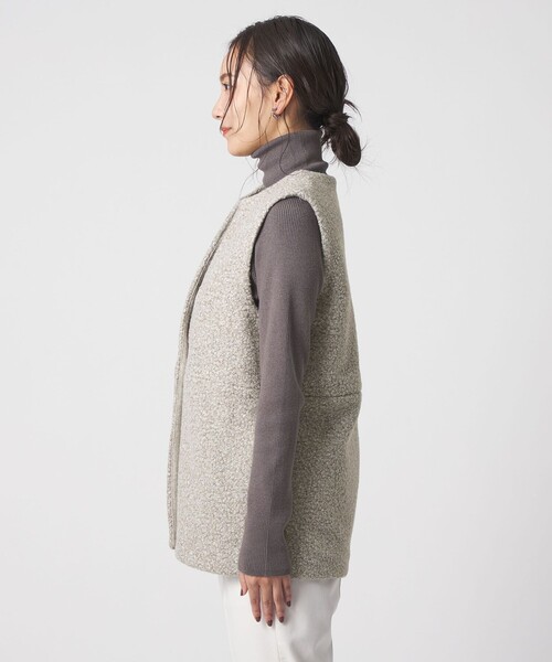 A DAY IN THE LIFE UNITED ARROWS(アデイインザライフユナイテッドアローズ)の「カールメルトン キーネックベスト <A DAY IN THE LIFE>(ベスト・レディース・ダークグリーン/ナチュラル/ブラック・FREE)」の20枚目の写真