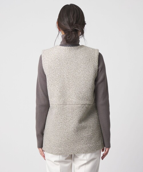 A DAY IN THE LIFE UNITED ARROWS(アデイインザライフユナイテッドアローズ)の「カールメルトン キーネックベスト <A DAY IN THE LIFE>(ベスト・レディース・ダークグリーン/ナチュラル/ブラック・FREE)」の21枚目の写真