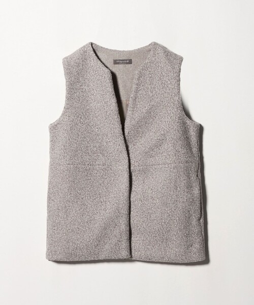 A DAY IN THE LIFE UNITED ARROWS(アデイインザライフユナイテッドアローズ)の「カールメルトン キーネックベスト <A DAY IN THE LIFE>(ベスト・レディース・ダークグリーン/ナチュラル/ブラック・FREE)」の5枚目の写真