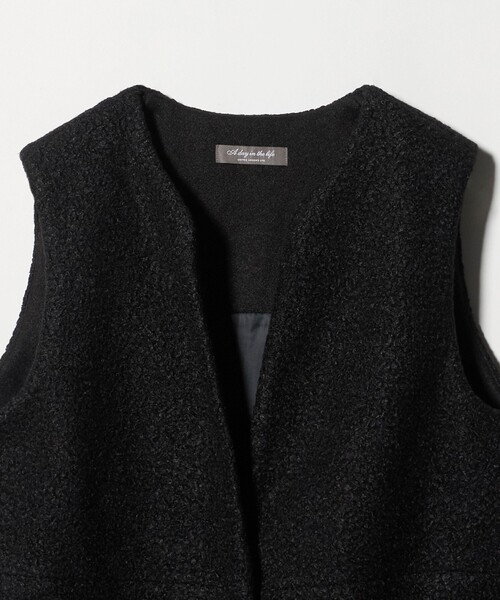 A DAY IN THE LIFE UNITED ARROWS(アデイインザライフユナイテッドアローズ)の「カールメルトン キーネックベスト <A DAY IN THE LIFE>(ベスト・レディース・ダークグリーン/ナチュラル/ブラック・FREE)」の11枚目の写真