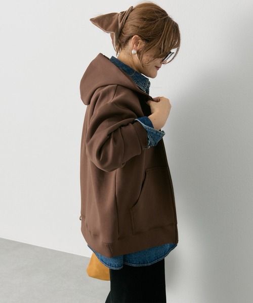 ピュアルセシン　ダンボールWジップパーカ　パーカー　アウター PUAL CE CIN（ピュアルセシン）の「ダンボールWジップパーカー