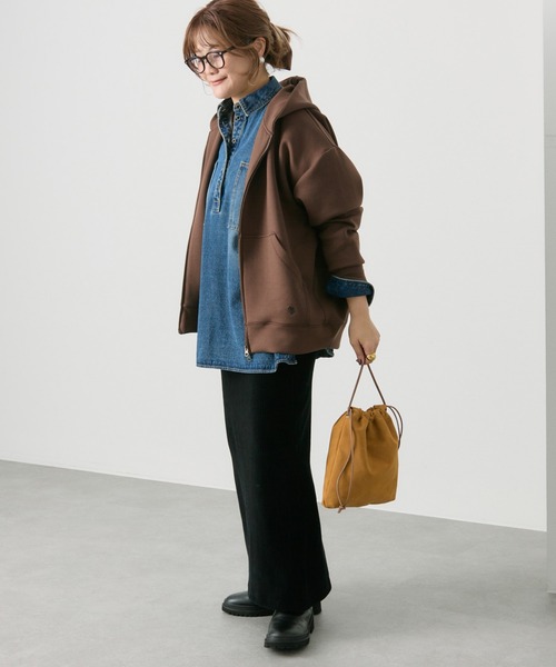 PUAL CE CIN（ピュアルセシン）の「ダンボールWジップパーカー