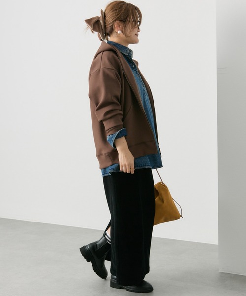 ピュアルセシン　ダンボールWジップパーカ　パーカー　アウター PUAL CE CIN（ピュアルセシン）の「ダンボールWジップパーカー