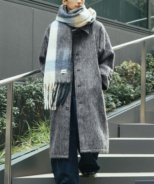 セール】【UNISEX】LAND MUSEUM／ステンカラーシャギーコート（ステン
